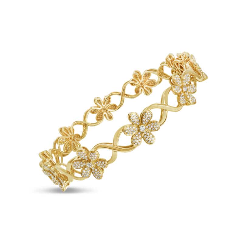 Flower Diamond Bangle