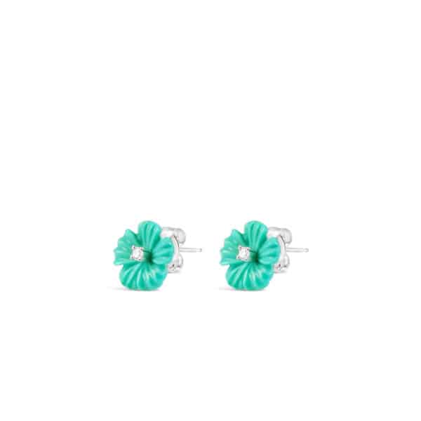 Flower Turquoise Ear Studs