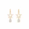 Gold Star Diamond Drop Pendant