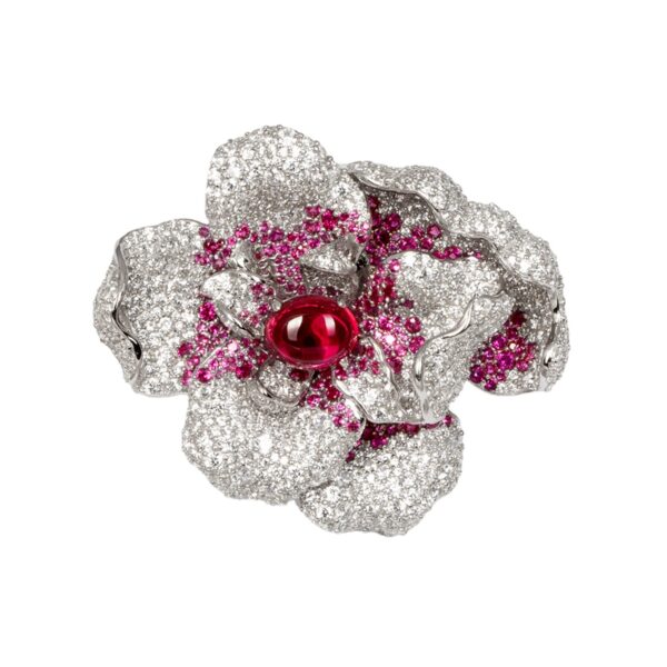 Exquisite Midnight Peony Brooch/ Pendant – KN