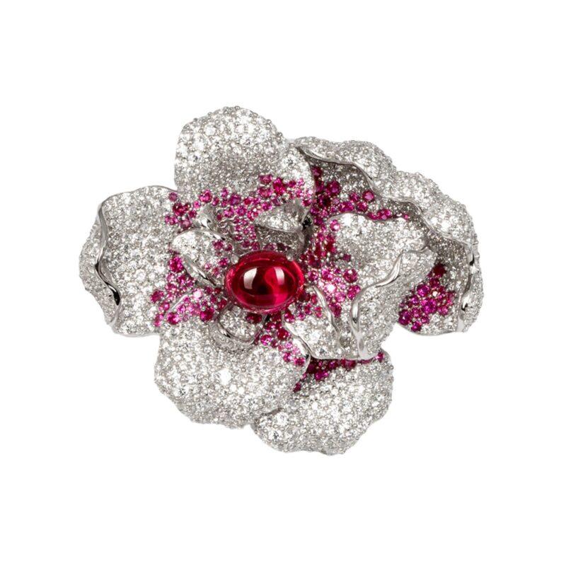 Exquisite Midnight Peony Brooch/ Pendant – KN