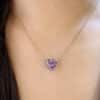 Heart Beat Necklace - Amethyst