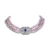 Helena Choker Necklace / Oval Lavender / Blue Clasp