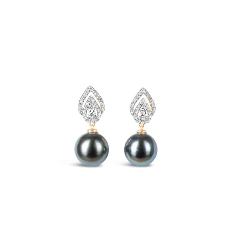 Ila Pearl and Diamond Earrings