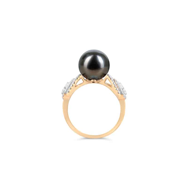 Ila Pearl and Diamond Ring