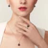 Ila Pearl and Diamond Ring