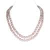 Jackie Double Strands Lavender Round Pearl Necklace