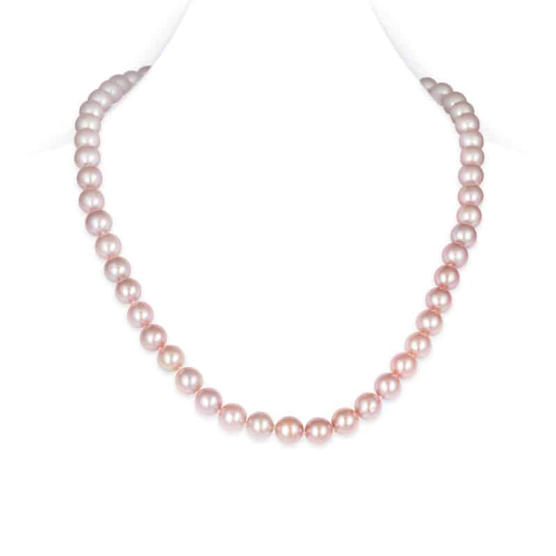 Customised Jackie Lavender Round Pearl Necklace