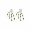 Jade Flower Earrings