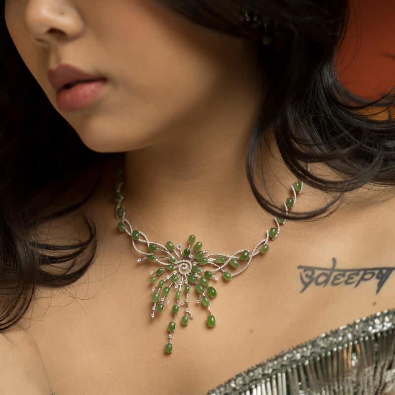 Jade Flower Necklace