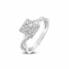 ⁠Jyo Illusion set Baguette Diamond with Halo Ring