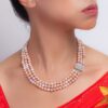 Kamala 3 Strands Multi-Colour Pearl Necklace
