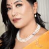Kamala 3 Strands Oval Pearl Necklace