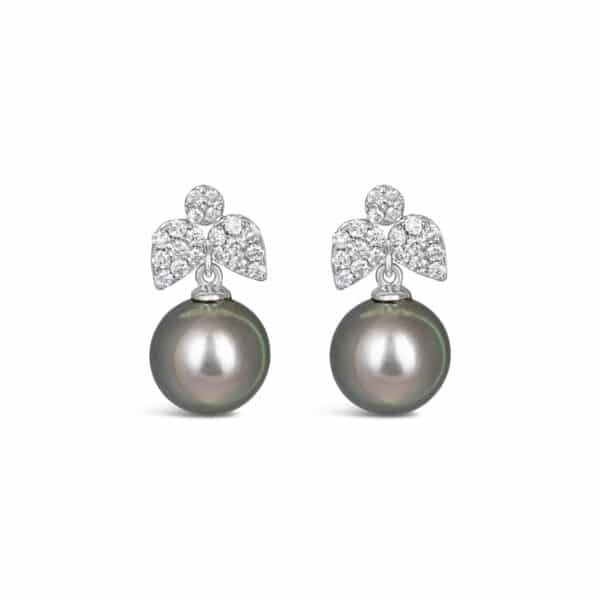 Kate Diamond Pearl Earring / Tahitian / WG