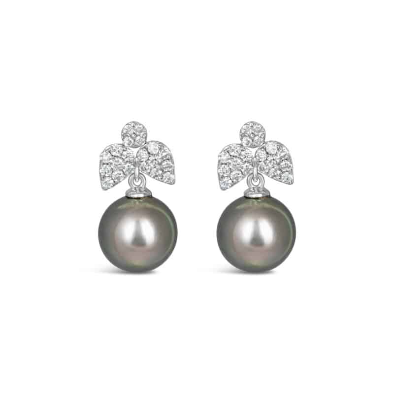 Kate Diamond Pearl Earring / Tahitian / WG