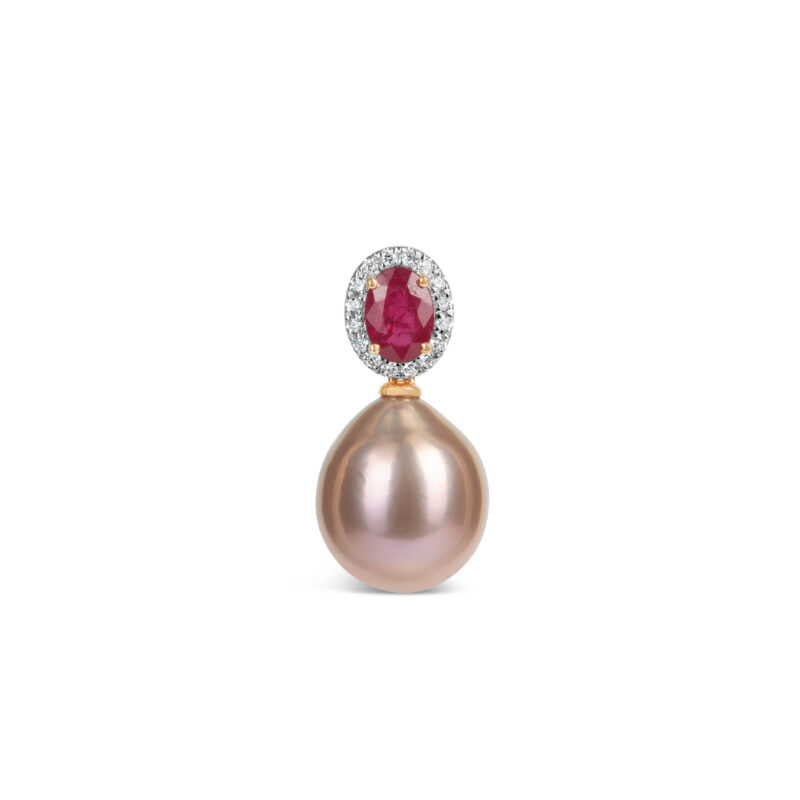 Kelly Ruby Edison Pearl Pendant