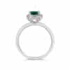 L'amour Emerald Diamond Ring/ White Gold