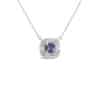 L'amour Tanzanite Diamond Double Halo Necklace