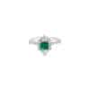 La Belle Emerald White Gold Ring