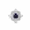 La Belle Tanzanite Diamond Double Halo Ring