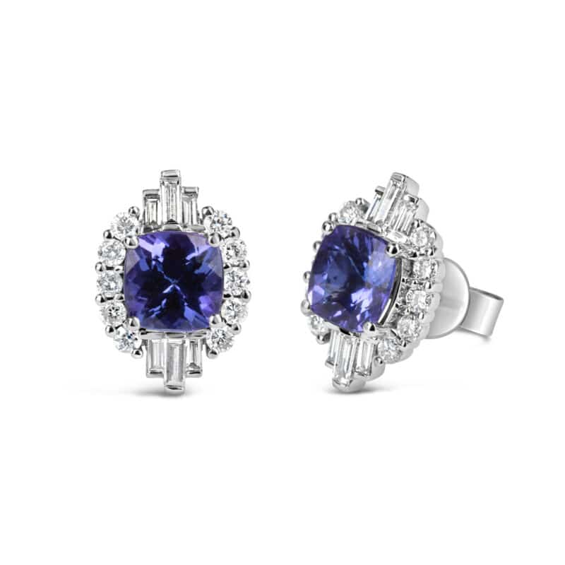 La Belle Tanzanite Diamond Earrings