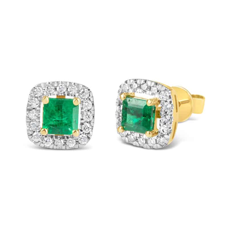 La Vie Emerald & Diamond Earrings
