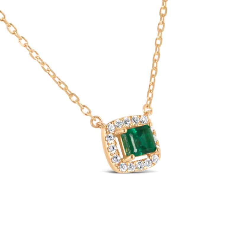 La Vie Emerald Diamond Necklace