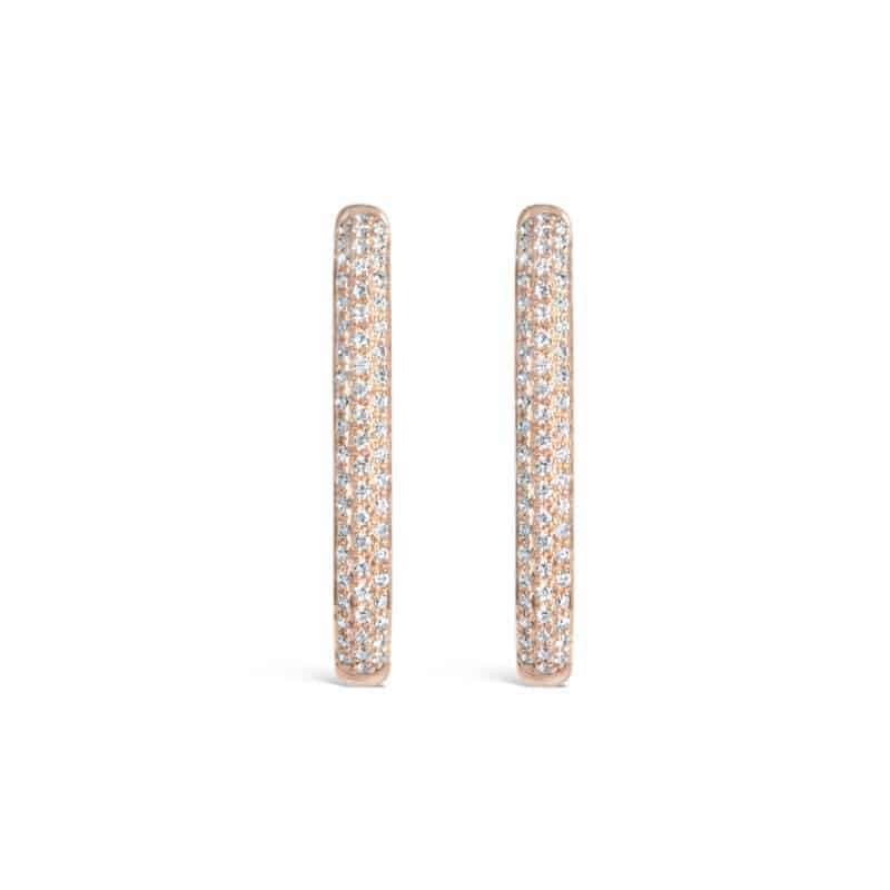 Large U Pave Diamond Single Stud