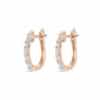 Line Pave Diamond Single Hoop
