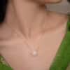 Luminous Diamond Oval Necklace