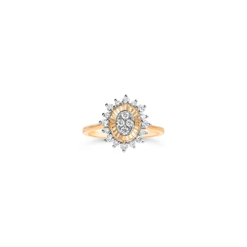 Luminous Diamond Oval Ring