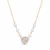 Luminous Diamond and Pearl Heart Necklace