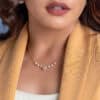 Luminous Diamond and Pearl Heart Necklace