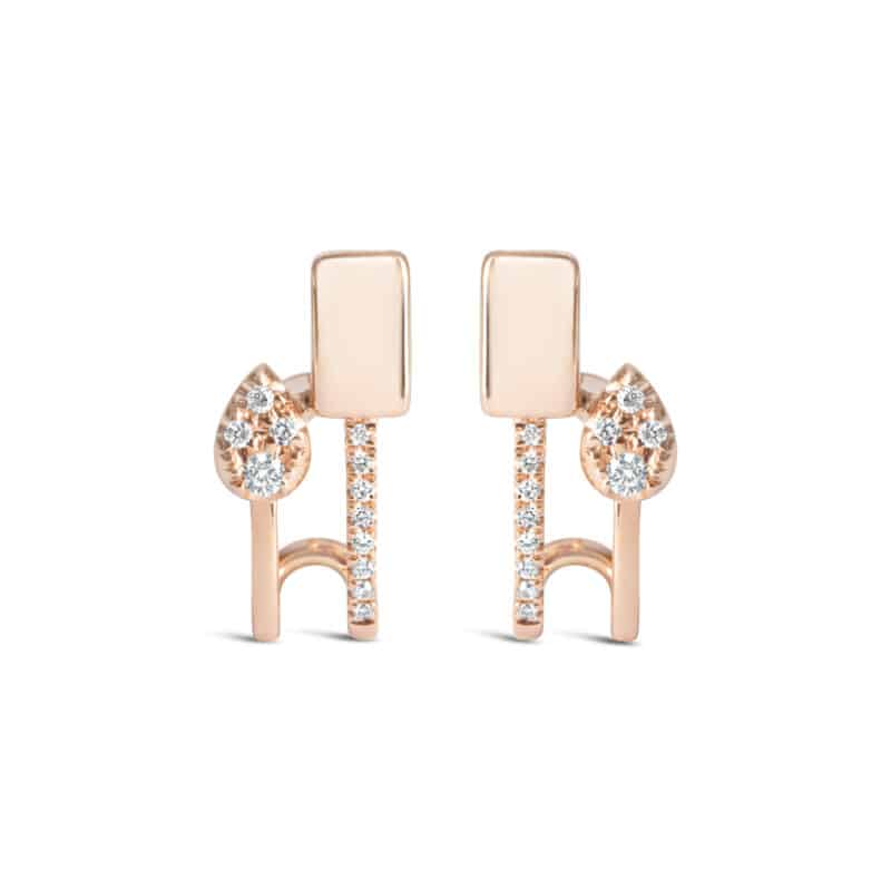 Luna Double Diamond Single Earring