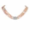 Lydia 3 Strands Multi-Colour Pearl Necklace