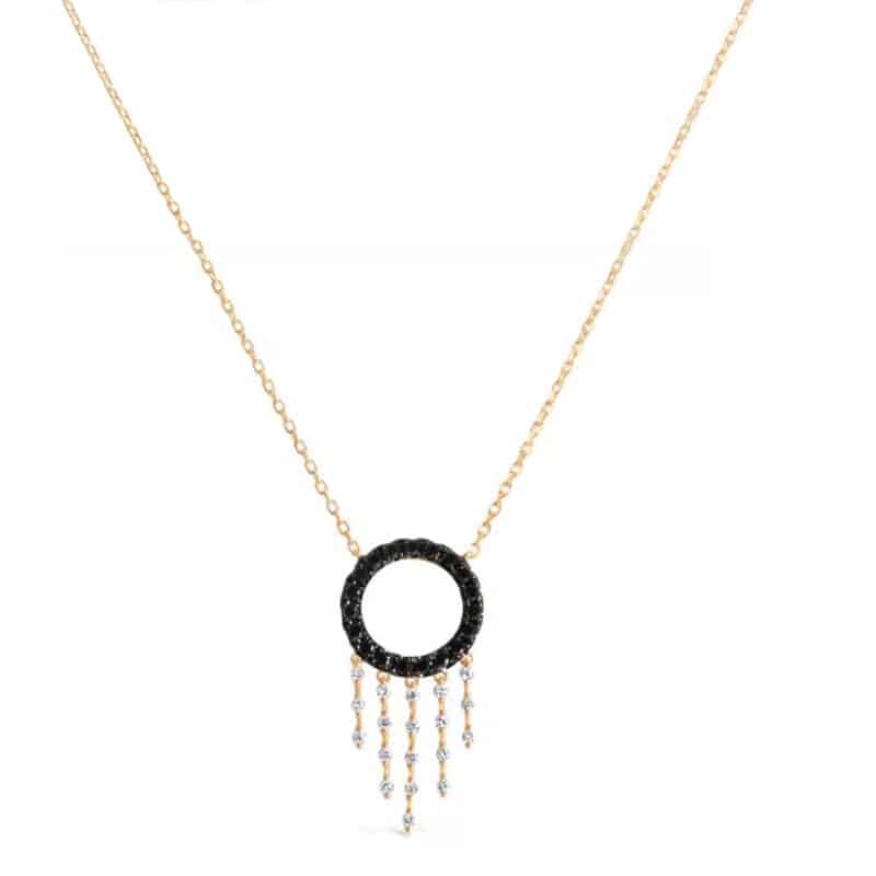Mohini Black Diamond Long Necklace
