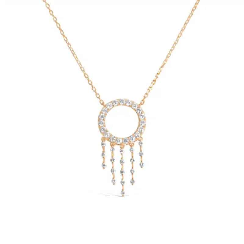 Mohini Full Diamond Long Necklace