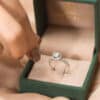 Montse Diamond Halo Engagement Ring