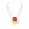 Mountain Beauty Laligurans Pendant/ Brooch with Pearl Splash/ Agate