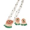 Noor Green Long Pearl Necklace + Earring Polki Set E