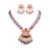 Noor Red Long Necklace + Earring Polki Set E