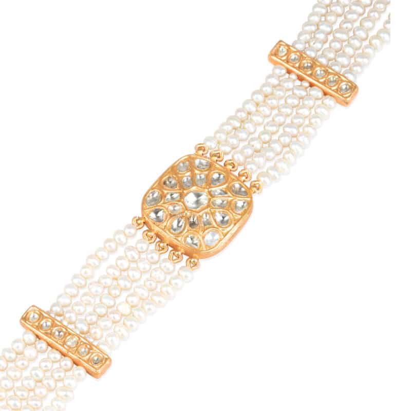 Noor Station Gold and Polki Bracelet
