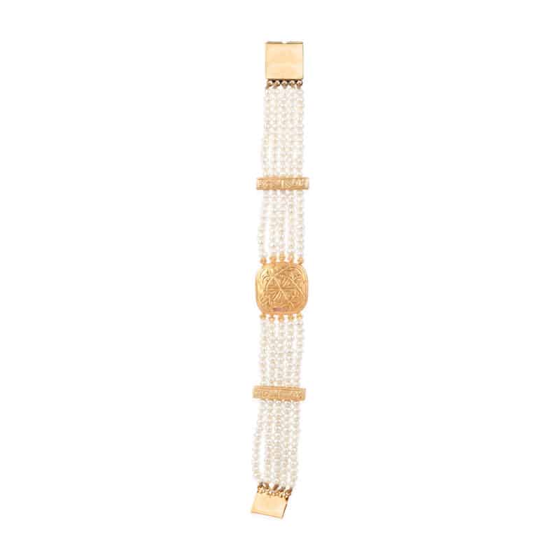 Noor Station Gold and Polki Bracelet