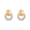 O Diamond with Japanese Akoya Pearl Earrings