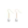 Oval Pearl Drop Earrings (with Diamond)