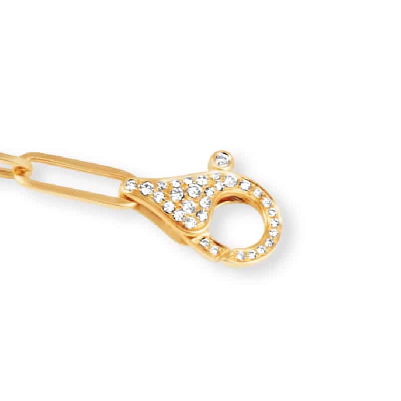Diamond Paperclip Bracelet