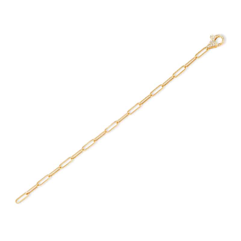 Diamond Paperclip Bracelet