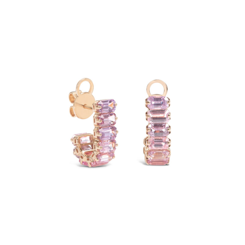 Pink Sapphire Sparkle Earrings