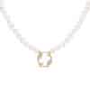Pisces Zodiac Oval Pearl Necklace