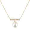 Rekha Diamond with Pearl Drop Necklace